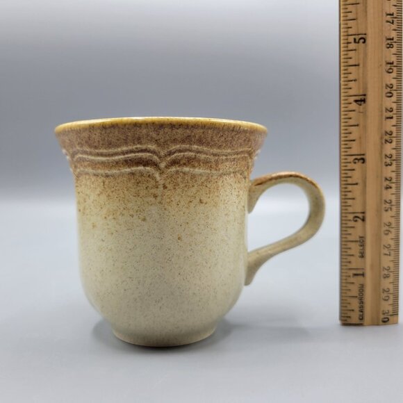 Vintage Mikasa Whole Wheat Stoneware Coffee Mugs Set Of 2 E 8000 Made In Japan - Picture 13 of 14